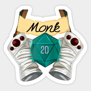 Dungeons & Dragons MonkD20 Sticker